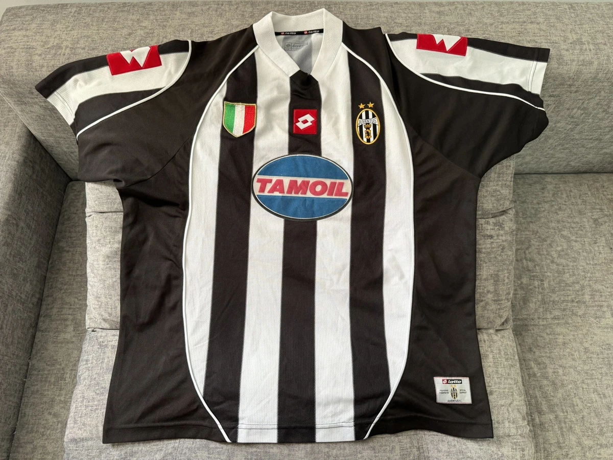T-Shirt Officiel Vintage Juventus Turin Lotto Taille L Publicité