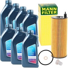 MANN-FILTER ÖLFILTER + SCHRAUBE + 7L 5W30 ORIGINAL MOTORÖL passend für BMW LL-04