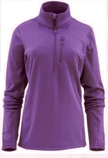 Simms Fishing Women’s Fleece Midlayer 1/2 Zip Plum - Med -Best Layering New!