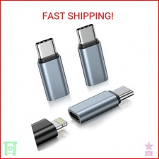 3 Pack Lightening Female to USB C Male Adapter Compatible for iPhone 17e/17/17 A