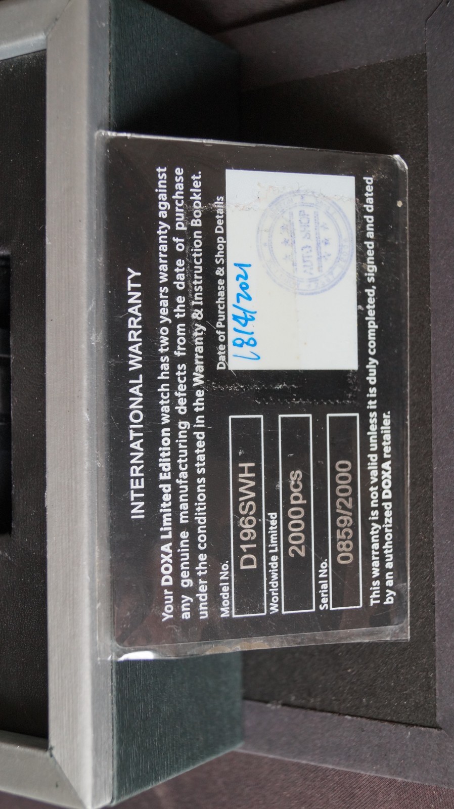 DOXA CERAMICA SHARK 300 XL D196SWH divers automatic watch white black case 47mm image 6