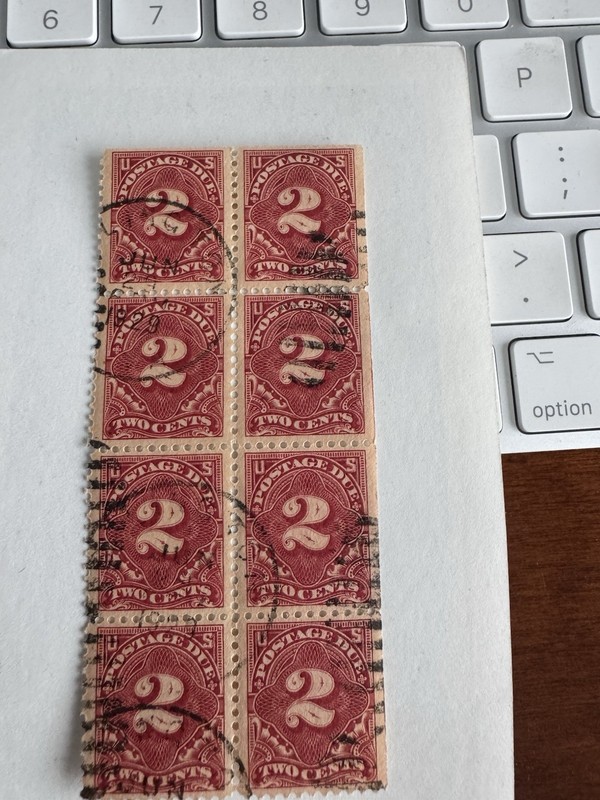US Postage Due Stamps Early Lot of Postmarked Stamps