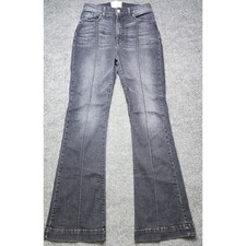 Revice Denim High Rise Front Seam Flare Jeans Dark Wash Size 31 Made in USA