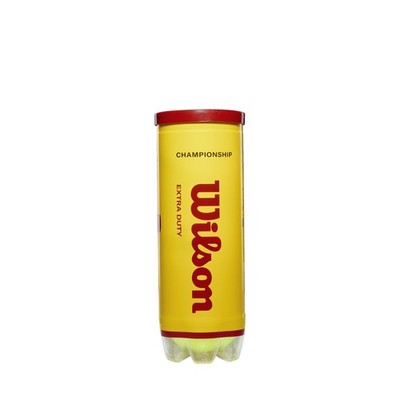 WILSON Championship Tennis Balls - Extra Duty, Single Can (3 Balls), Yellow