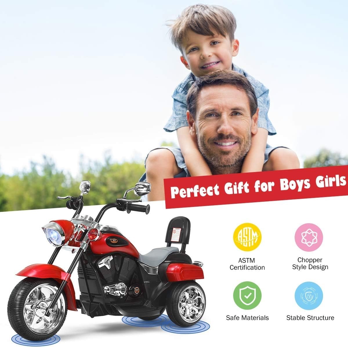 Electric Kids Chopper Motorcycle - Image 6