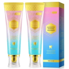 Niacinamide Whitening Toothpaste 2Pcs, Niacinamide Intensive Toothpaste, Fres...
