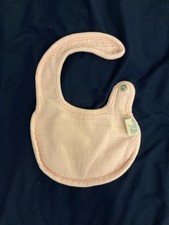 Born Free - one piece baby cloth bib  solid pink theme