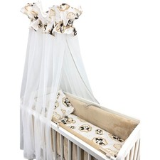 6 tlg. Bettw&auml;sche Set f&uuml;r Babywiege 90x40 Mickey Beige Neu