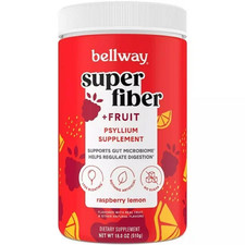 Bellway Super Fiber Fruit, Psyllium Husk Powder Fiber Supplement, Raspberry