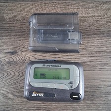 Vintage Motorola Skytel Pager with Clip On Case Powers On