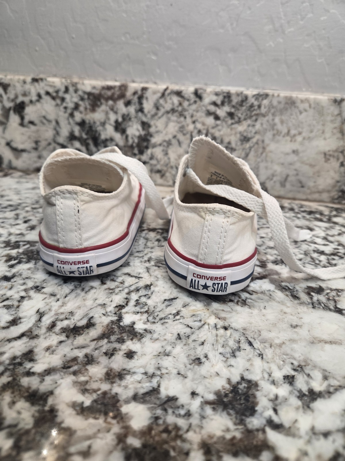 Converse All Star White Canvas Low Top Sneakers Unisex Kids Size 8 thumbnail 8