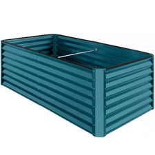6 Ft. X 3 Ft. X 2 Ft. Peacock Blue Outdoor Steel Raised Garden Bed Planter Box f