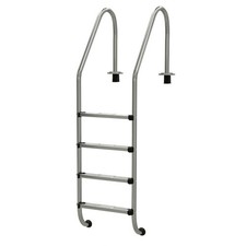 Tiefbeckenleiter 4 Stufen - WEIT, Edelstahl V2A Leiter Becken Pool Schwimmbad