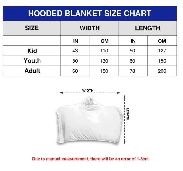 Cinde Full Printing Hooded Blanket