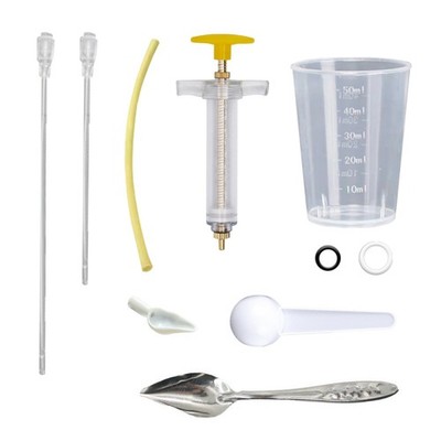 Bird Feeding Syringe Set Stainless Steel Metal Spoon Small Animals 30ml 8PC