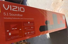 Vizio 5.1 Soundbar with Wireless Subwoofer  2 Surround Speakers, SV510M-New