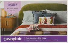 WAYFAIR 10% Off Coupon FIRST-TIME SHOPPERS Expires 3/1/2026 GREAT DEAL Rare HTF
