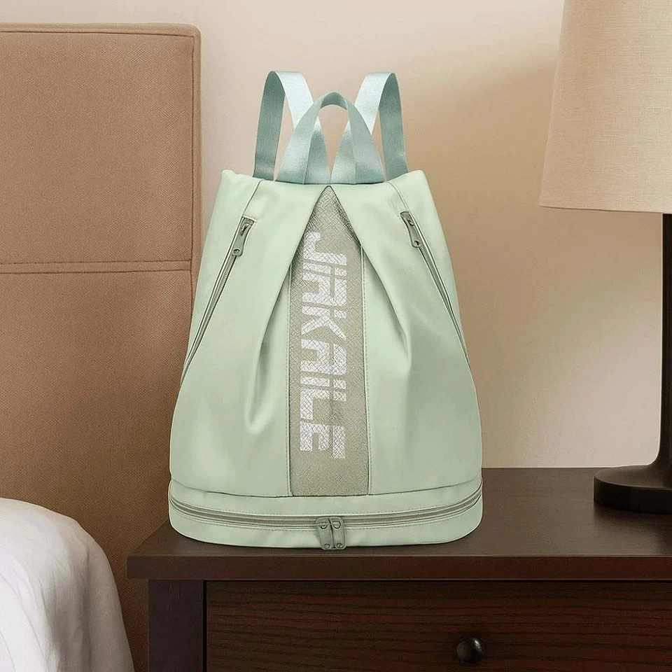 Adjustable Straps Gym Backpack Large Capacity Nylon Sport Daypack Couple - Image 4 of 4