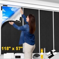 100 Blackout Window Cover, 118x57 Inch Portable Blackout Blinds, No Drill