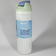 Owala FreeSip Iced Breeze 24oz Stainless Steel Bottle Sky Blue Icy Marine New