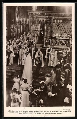 AK Wedding of the Duke of Kent and Princess Marina in Westminster Abbey 