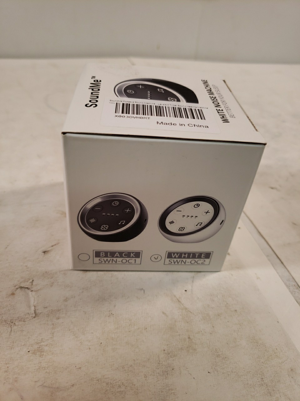 SoundMe White Noise Sleep Sound Machine With 36 Volume Levels, White SWN-OC2