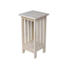 Unfinished Mission Style End Side Table Plant Stand 24 High Home Decor Accent
