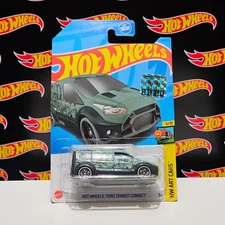 Hot Wheels Ford Transit Connect in Green - HW Art Cars