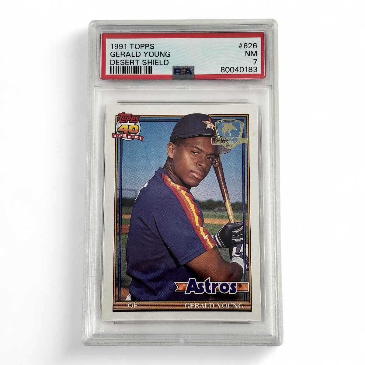 1991 Topps Gerald Young Desert Shield #626 Graded NM PSA 7