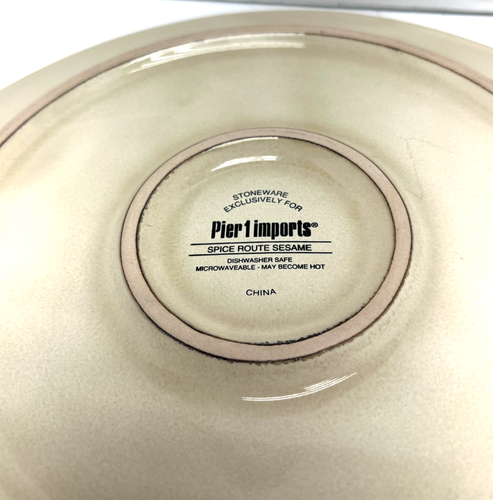 Lot OF 2 - PIER 1 IMPORTS - SPICE ROUTE - SESAME - 10 3/4" ROUND DINNER PLATES - Picture 6 of 8