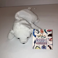 Wild And Wonderful White Baby Polar Bear 5 Inch Vintage Beanbag Plush! 1997 NWT!