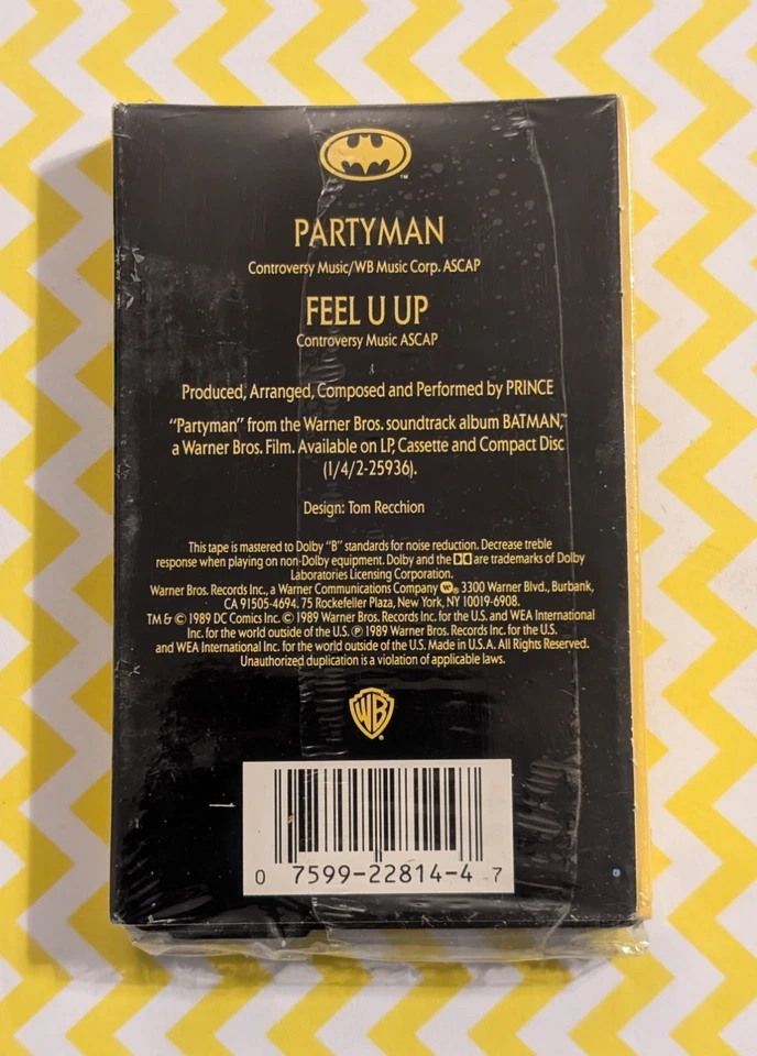Prince - Partyman (1989 Cassette Single) WB 80s Batman Soundtrack Song - Sealed - Image 2 of 4