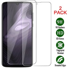 2 Pack Premium 9H Screen Protector Tempered Glass Film For Motorola Moto Z4 Play