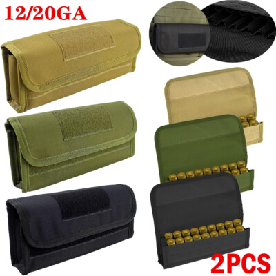 Tactical MOLLE 18 Rounds Shotgun Shell Holder Ammo Bag Mag Pouch 12/20 ...