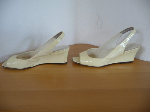 Lackschuhe Vero Cuoio Lack Schuhe cremeweiß Gr. 37 italienischer Schuh - Bild 5 von 10