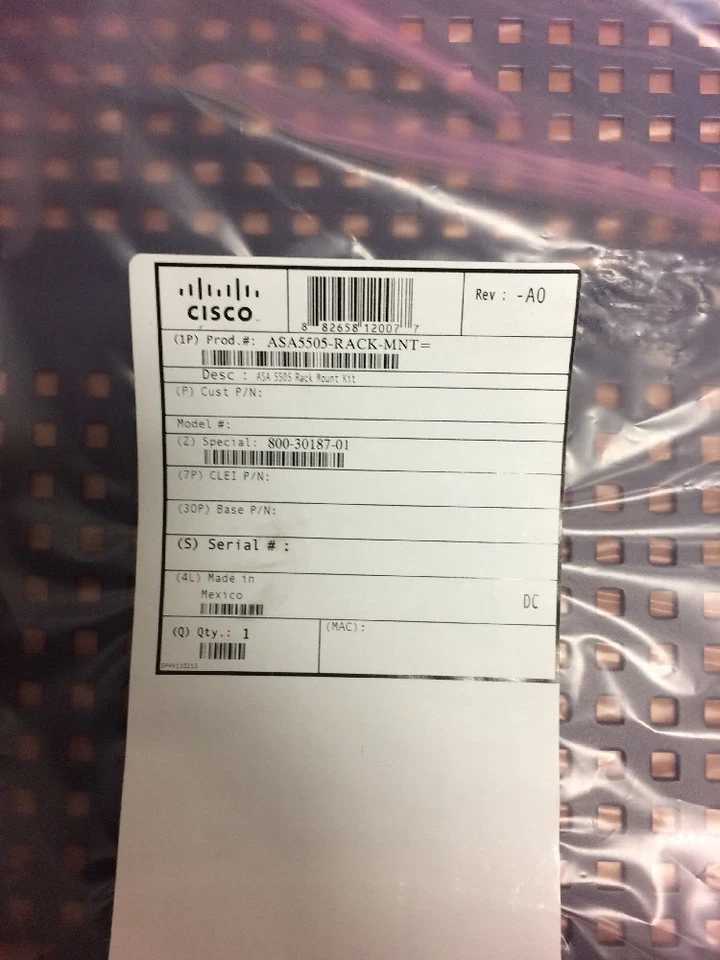 NEW IN OPEN BOX Cisco 1P ASA5505 Rack Mount Kit  ASA5505-RACK-MNT - Image 2 of 4