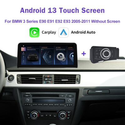 Wireless Carplay Android 13 Touch Screen For BMW 3 Series E90 E91 E92 E93+Idrive