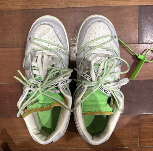 100% Autentico VIRGIL NIKE DUNK LOW OFF BIANCO LOTTO 7 TAGLIA 8,5 con scatola - Foto 3 di 6
