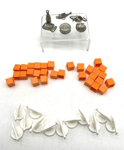 Cat-Opoly Monopoly REPLACEMENT Game Pieces Litter Boxes Fish Bones Tokens READ