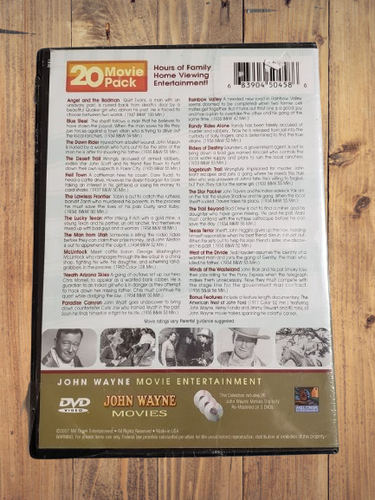 John Wayne 20 Movie Pack (DVD, 4-Disc Set Digitally Remastered) NEW - Imagen 2 de 2