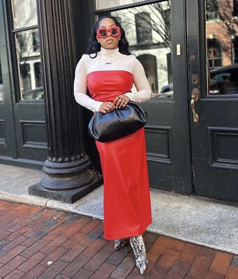 ZARA WOMAN NEW RED FAUX LEATHER STRAPLESS LONG DRESS RED SIZE S, M 8993/322 | eBay ZARA WOMAN NEW RED FAUX LEATHER STRAPLESS LONG DRESS RED SIZE S, M 8993/322 | eBay