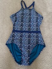 TIME AND TRU Multicolor One Piece Swimsuit Bathing Suit 2X 20W-22W Plus EUC