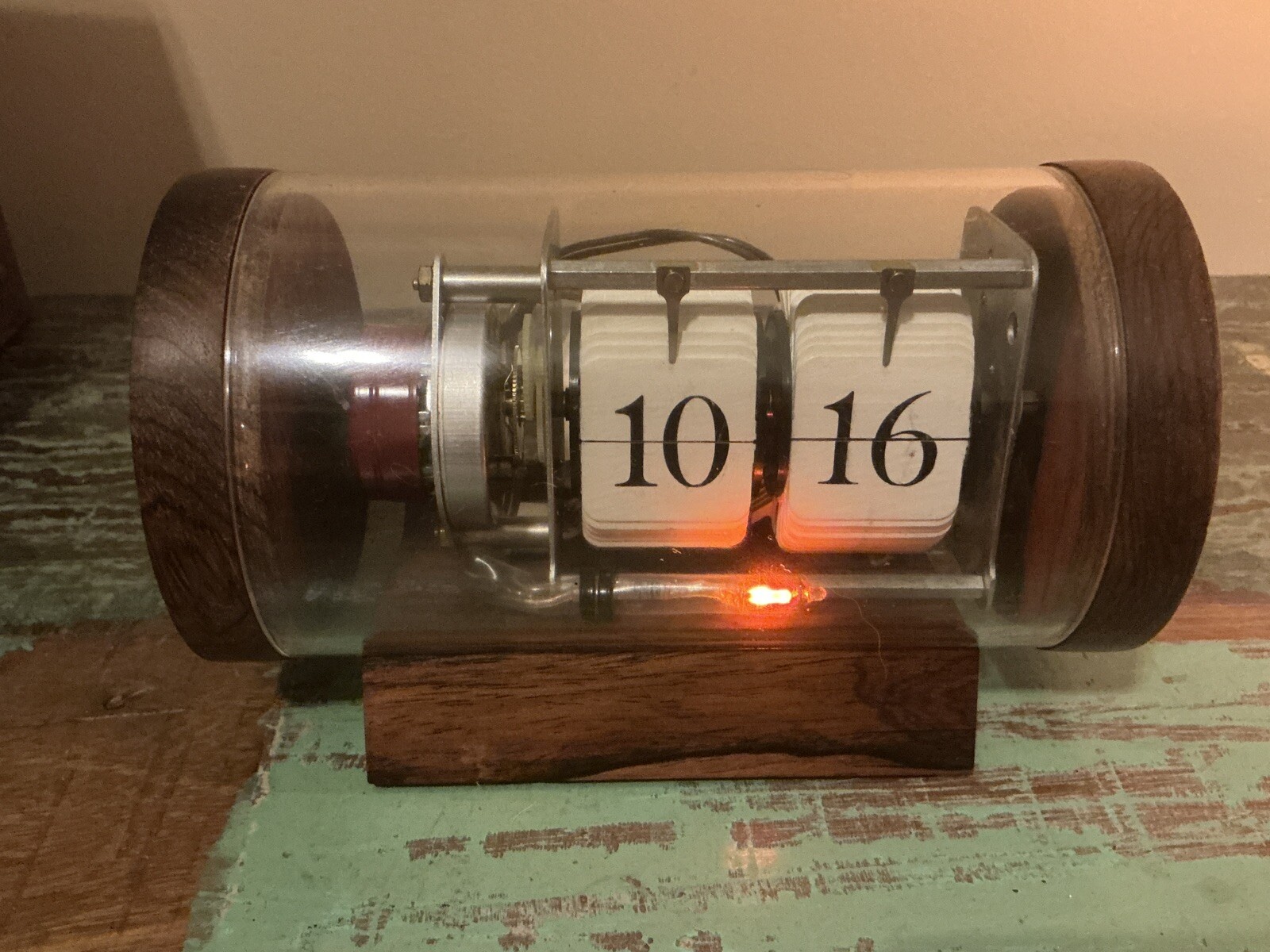 Arthur Umanoff Rosewood Flip Clock Howard Miller George Nelson MCM 1960s Reduced