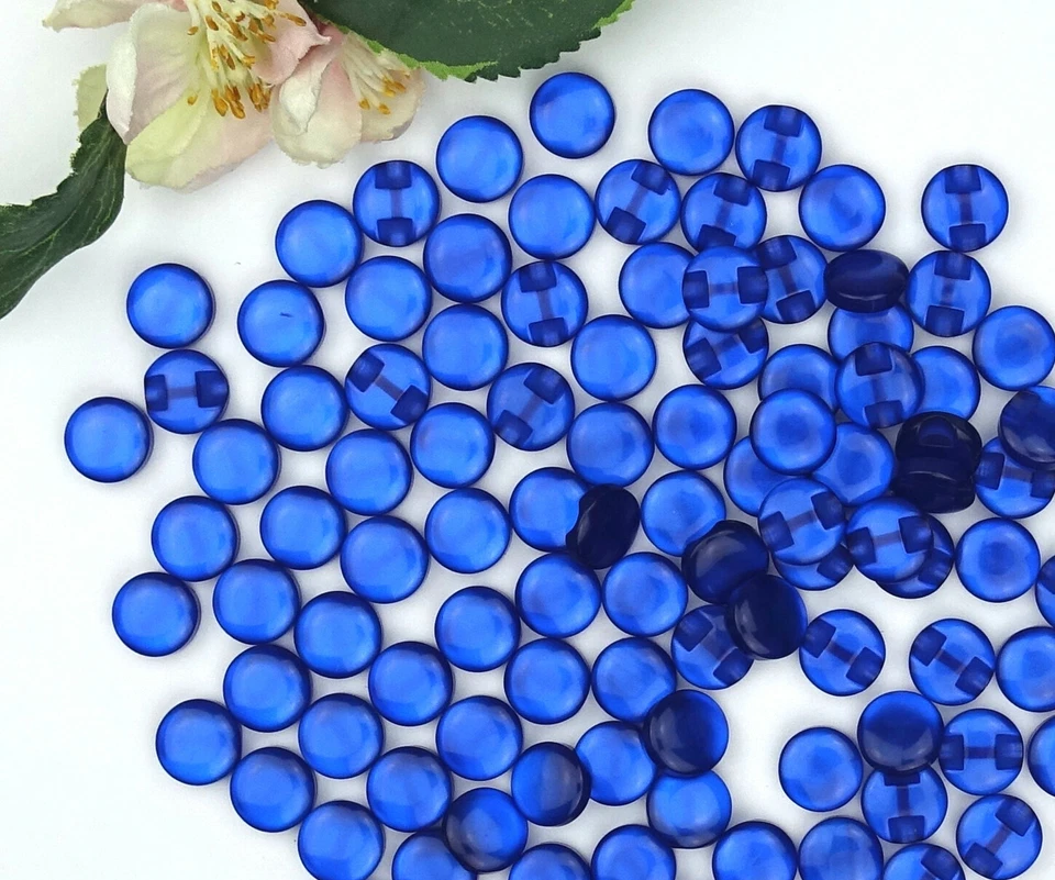 5 Steg Ösen Knöpfe Tigerauge blau 12mm Kunststoff Öse Ösenknöpfe dunkelblau blue - Bild 3 von 4