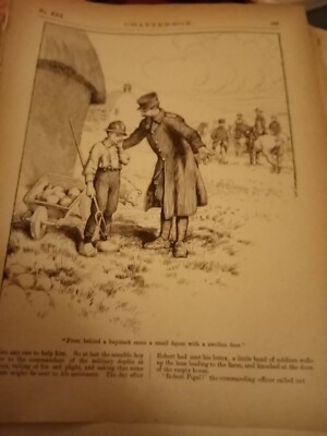 El3 Edwardianisches Buchbild 1900er Soldat und kleiner Junge mit geschwollenem Gesicht 