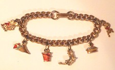 Jack and Jill Story Charm Bracelet Antique Childs