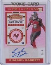 Shaquill Barrett 2019 Panini Contenders Championship Ticket Foil Rc Auto (11/49)