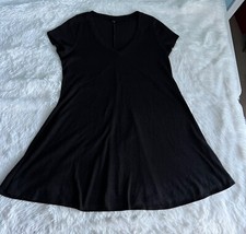 Torrid Sweater Dress Women’s Plus 1 Standard 14 - 16 Black Stretch Short Sleeve