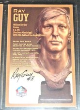 2014 Hall of Fame Bust Card~Ray Guy Auto #d/150 Signed Autograph Raiders Punter
