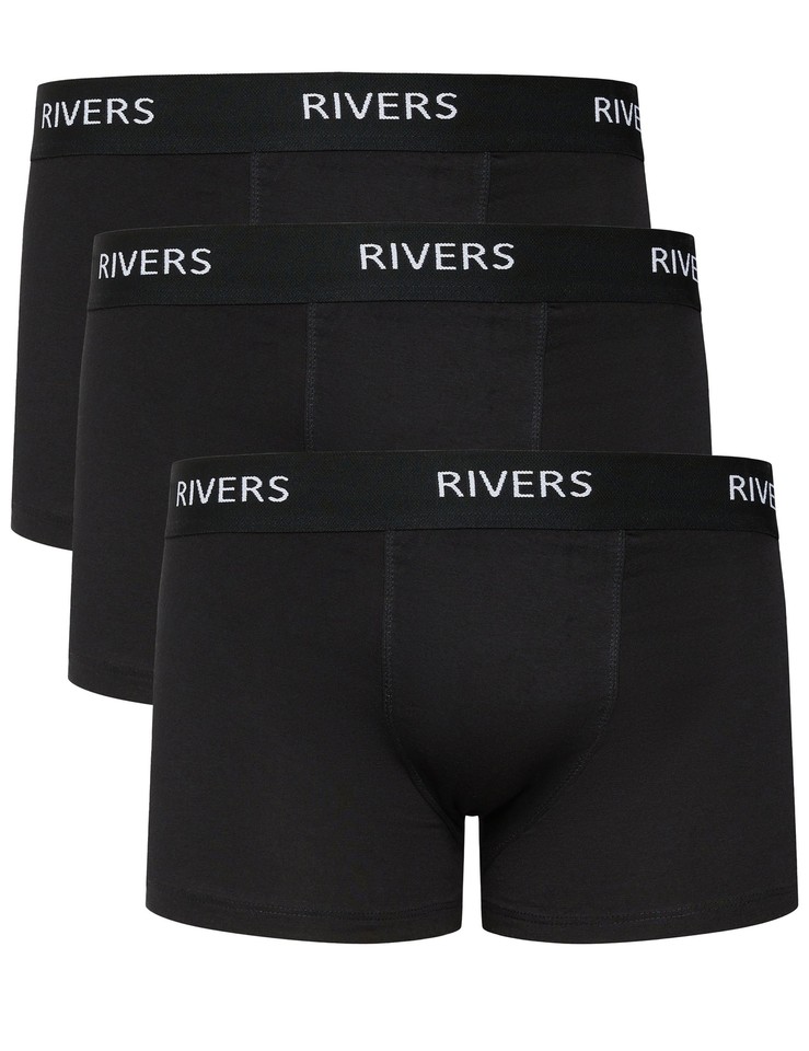 RIVERS Mens Underwear Regular Black Boxer / Brief / Shorts All